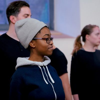 woman in acting class at gaiety school of acting